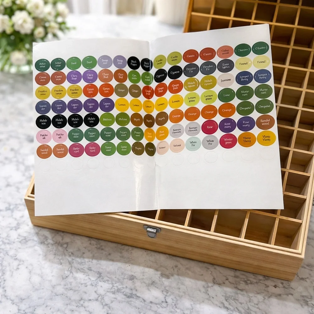 AROMA ESSENTIAL OIL WOODEN STORAGE BOX
